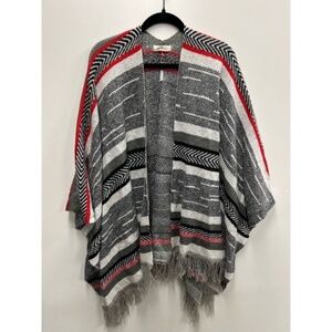 Elan Fringe Aztec Shawl Sweater